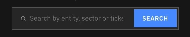 The whole search field and its button in Carbon, dark mode.