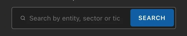 The whole search field and its button in Fluent 2, dark mode.
