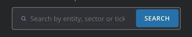 The whole search field and its button in Salt DS, dark mode.